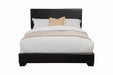 Conner Full Upholstered Panel Bed Black - Evans Furniture (CO)