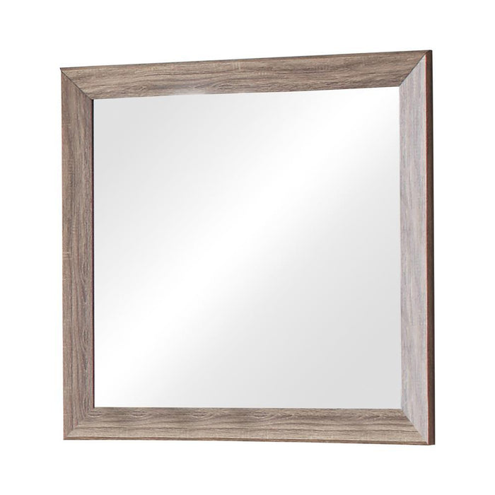 Kauffman Rectangular Dresser Mirror Washed Taupe - Evans Furniture (CO)