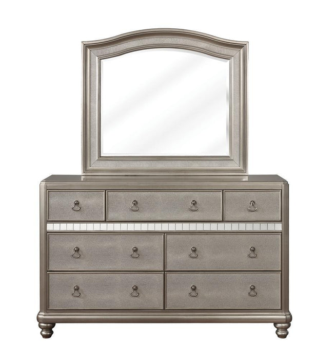 Bling Game Arched Dresser Mirror Metallic Platinum - Evans Furniture (CO)