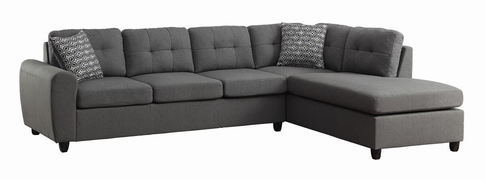 Stonenesse Tufted Sectional Grey - Evans Furniture (CO)