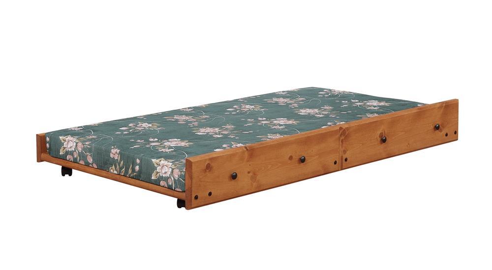 Wrangle Hill Trundle with Bunkie Mattress Amber Wash - Evans Furniture (CO)
