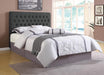 Chloe Tufted Upholstered California King Bed Charcoal - Evans Furniture (CO)