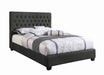 Chloe Tufted Upholstered Queen Bed Charcoal - Evans Furniture (CO)