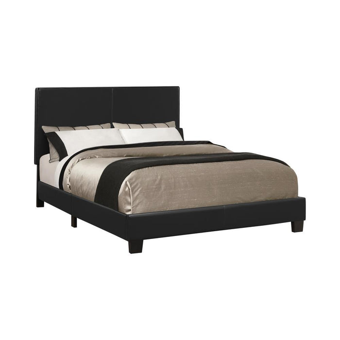 Mauve Twin Upholstered Bed Black - Evans Furniture (CO)