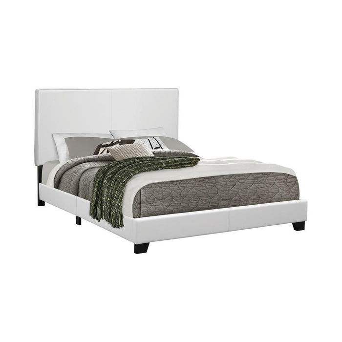 Mauve Queen Upholstered Bed White - Evans Furniture (CO)