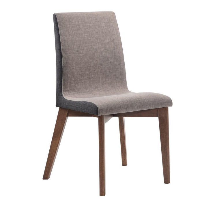 Redbridge Upholstered Side Chairs Grey and Natural Walnut (Set of 2) - Evans Furniture (CO)