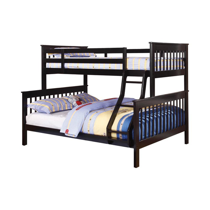 Chapman Twin Over Full Bunk Bed Black - Evans Furniture (CO)