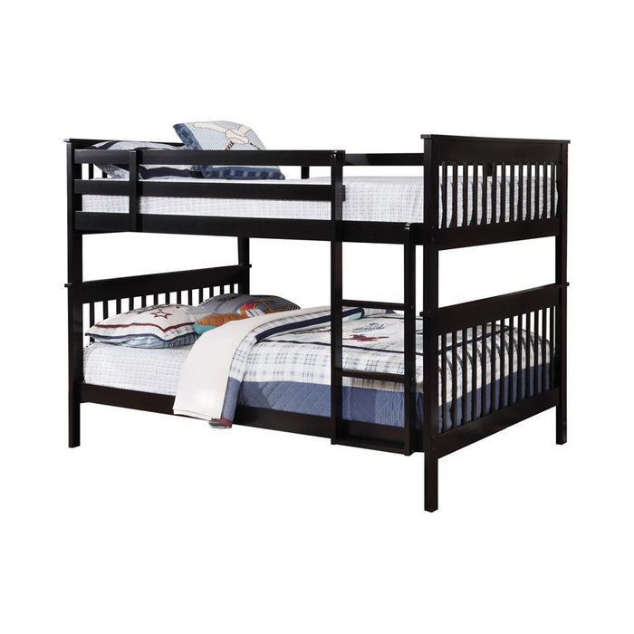 Chapman Full Over Full Bunk Bed Black - Evans Furniture (CO)