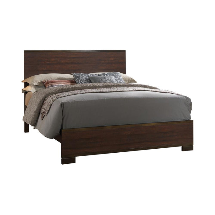 Edmonton Eastern King Panel Bed Rustic Tobacco - Evans Furniture (CO)