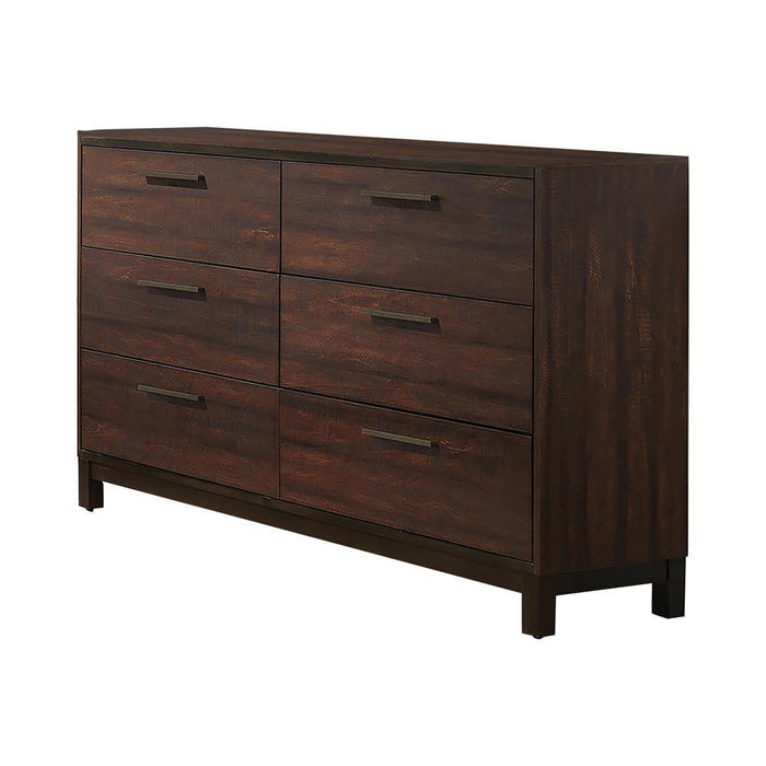 Edmonton 6-drawer Dresser Rustic Tobacco - Evans Furniture (CO)