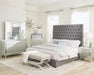 Camille Tall Tufted California King Bed Grey - Evans Furniture (CO)