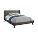 Carrington Button Tufted Full Bed Grey - Evans Furniture (CO)