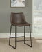 Michelle Armless Counter Height Stools Two-tone Brown and Black (Set of 2) - Evans Furniture (CO)