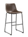 Michelle Armless Bar Stools Two-tone Brown and Black (Set of 2) - Evans Furniture (CO)