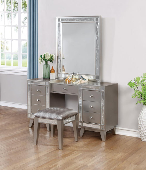 Leighton Vanity Mirror Metallic Mercury - Evans Furniture (CO)