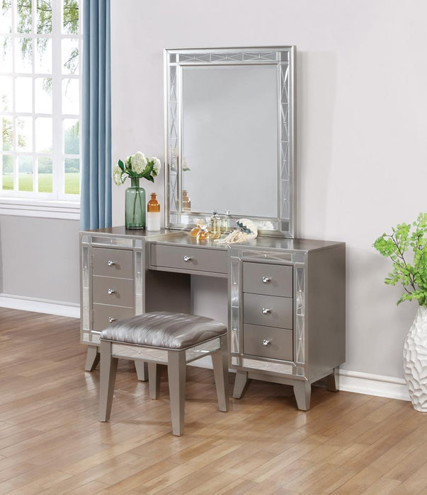 Leighton Vanity Mirror Metallic Mercury - Evans Furniture (CO)