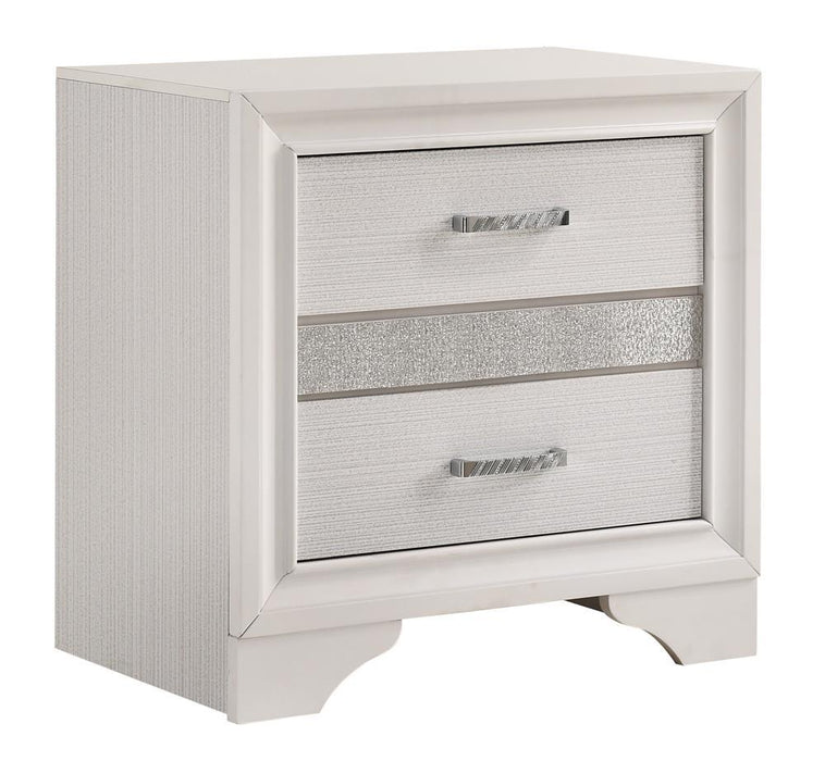 Miranda 2-drawer Nightstand Tray White - Evans Furniture (CO)