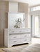 Miranda Rectangular Dresser Mirror White - Evans Furniture (CO)