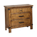 Brenner 3-drawer Night Stand Rustic Honey - Evans Furniture (CO)