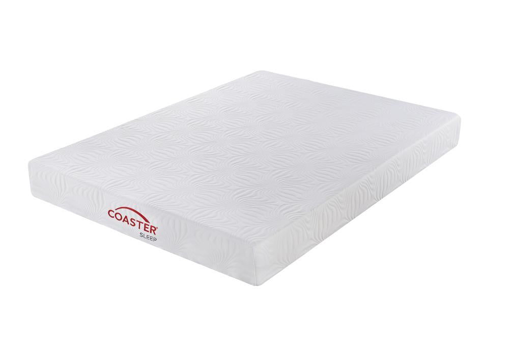 Keegan Twin Memory Foam Mattress White - Evans Furniture (CO)