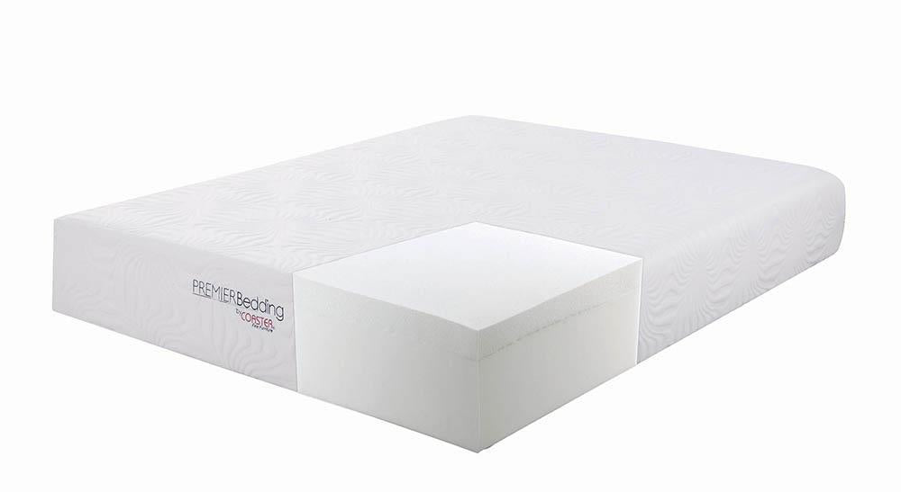 Ian California King Memory Foam Mattress White - Evans Furniture (CO)