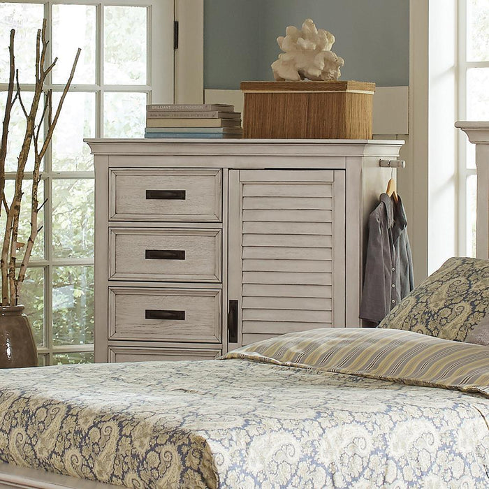 Franco 5-drawer Chest Antique White - Evans Furniture (CO)