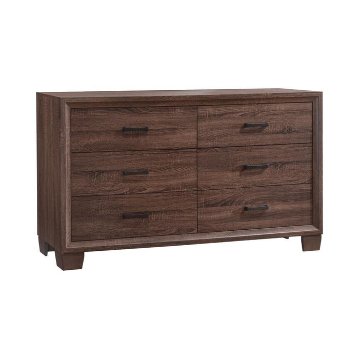 Brandon 6-drawer Dresser Medium Warm Brown - Evans Furniture (CO)