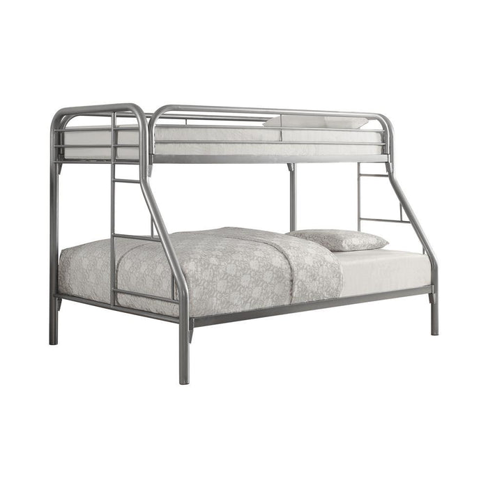 Morgan Twin Over Full Bunk Bed Silver - Evans Furniture (CO)