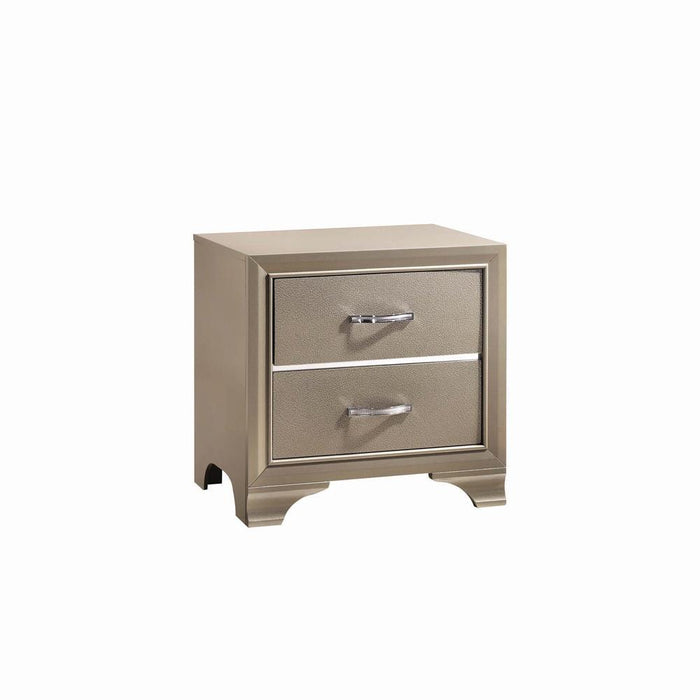 Beaumont 2-drawer Rectangular Nightstand Champagne - Evans Furniture (CO)