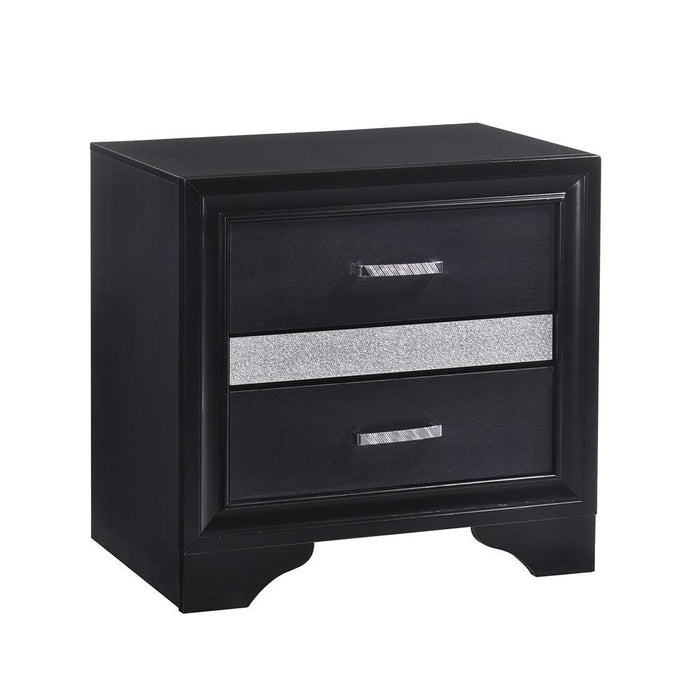 Miranda 2-drawer Nightstand Tray Black - Evans Furniture (CO)