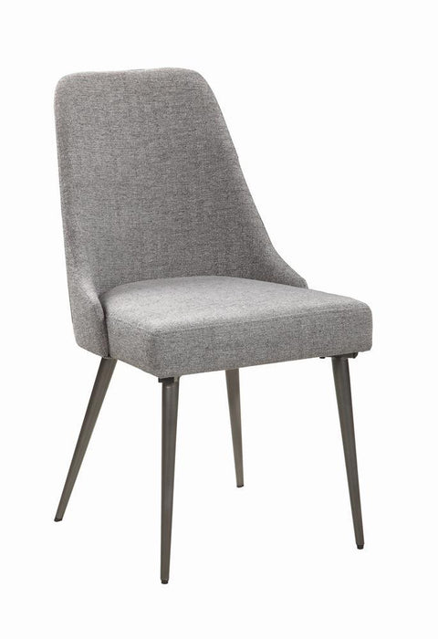 Alan Upholstered Dining Chairs Grey (Set of 2) - Evans Furniture (CO)