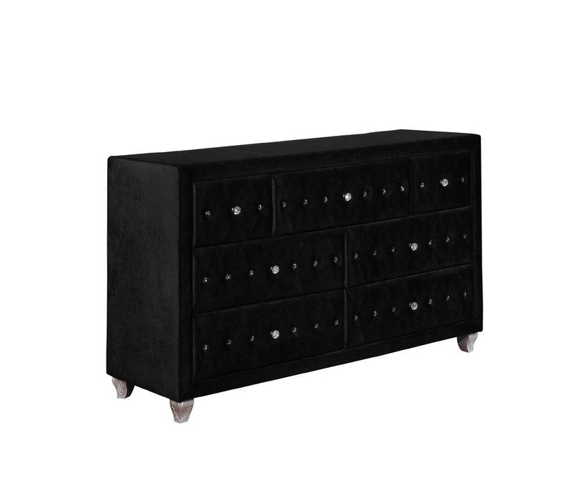 Deanna 7-drawer Rectangular Dresser Black - Evans Furniture (CO)