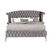 Deanna California King Tufted Upholstered Bed Grey - Evans Furniture (CO)