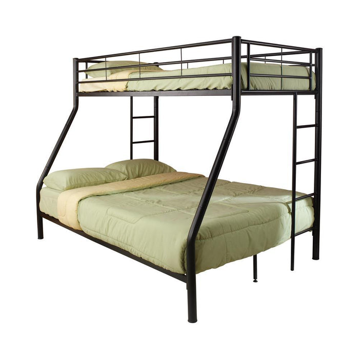Hayward Twin Over Full Bunk Bed Black - Evans Furniture (CO)