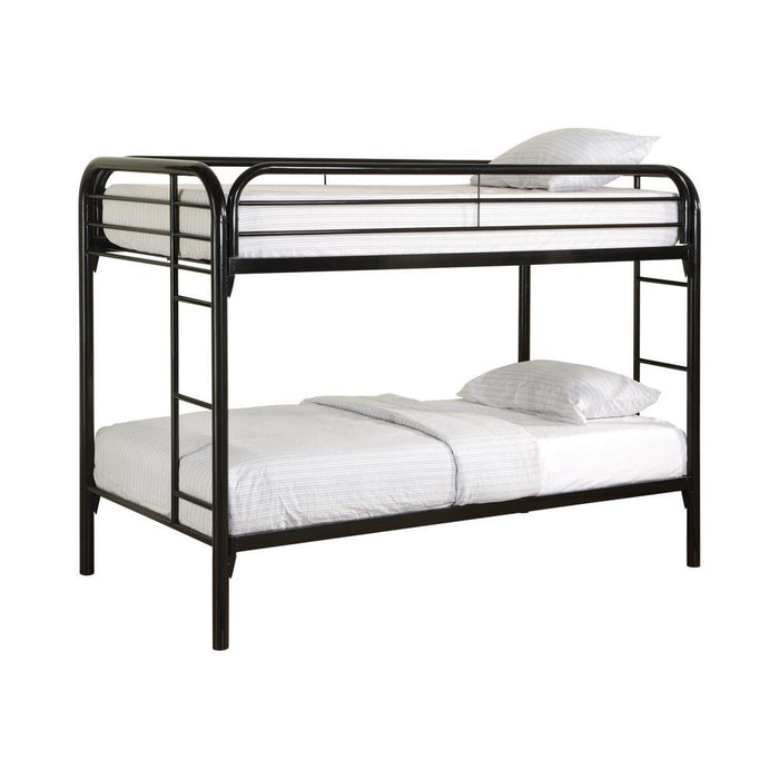 Morgan Twin Over Twin Bunk Bed Black - Evans Furniture (CO)