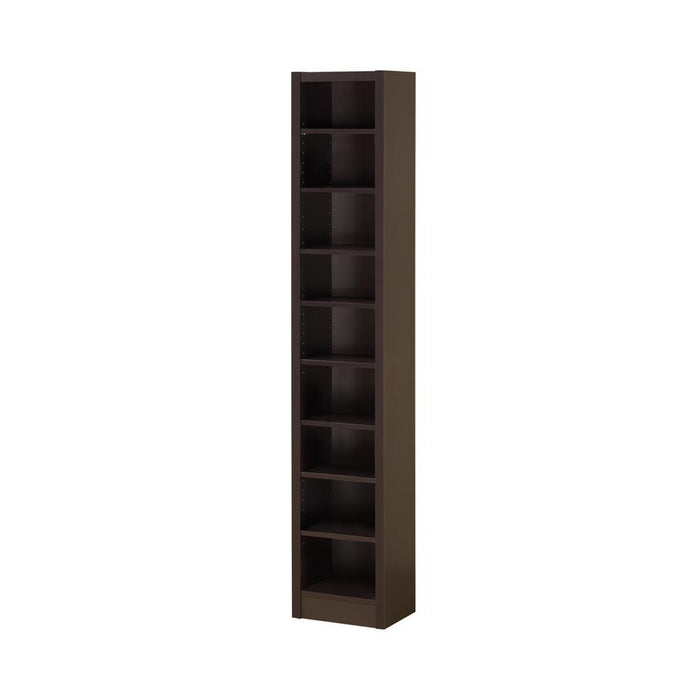 Eliam Rectangular Bookcase with 2 Fixed Shelves Cappuccino - Evans Furniture (CO)