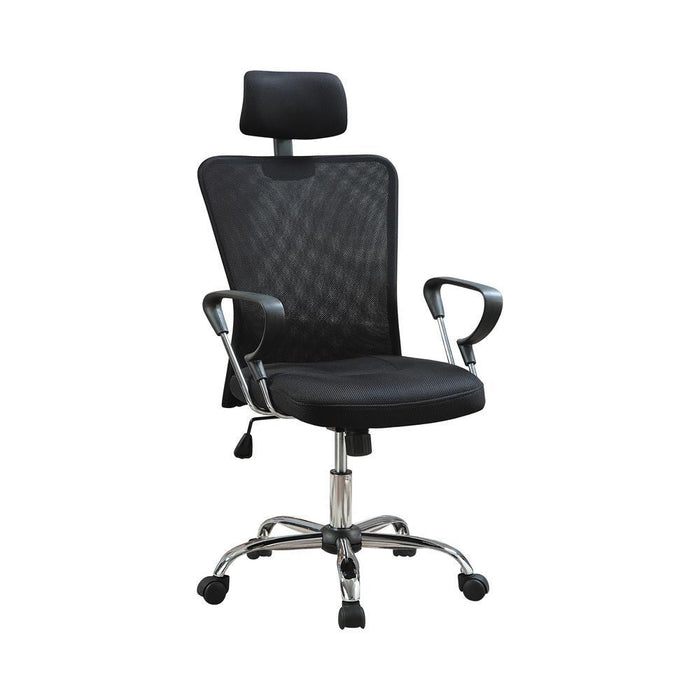 Stark Mesh Back Office Chair Black and Chrome - Evans Furniture (CO)