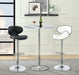 Edenton Upholstered Adjustable Height Bar Stools Black and Chrome (Set of 2) - Evans Furniture (CO)