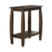 Raphael 1-shelf Chairside Table Cappuccino - Evans Furniture (CO)