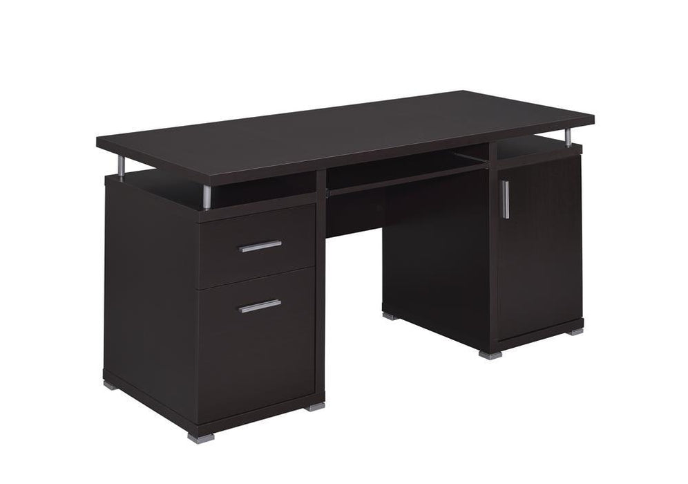 Tracy 2-drawer Computer Desk Cappuccino - Evans Furniture (CO)