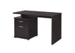 Irving 2-drawer Office Desk with Cabinet Cappuccino - Evans Furniture (CO)