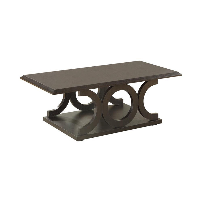 Shelly C-shaped Base Coffee Table Cappuccino