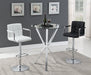 Palomar Adjustable Height Bar Stool White and Chrome - Evans Furniture (CO)