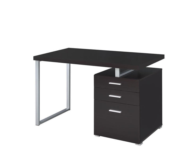 Brennan 3-drawer Office Desk Cappuccino - Evans Furniture (CO)