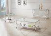 Saide Square End Table with Mirrored Shelf Chrome - Evans Furniture (CO)