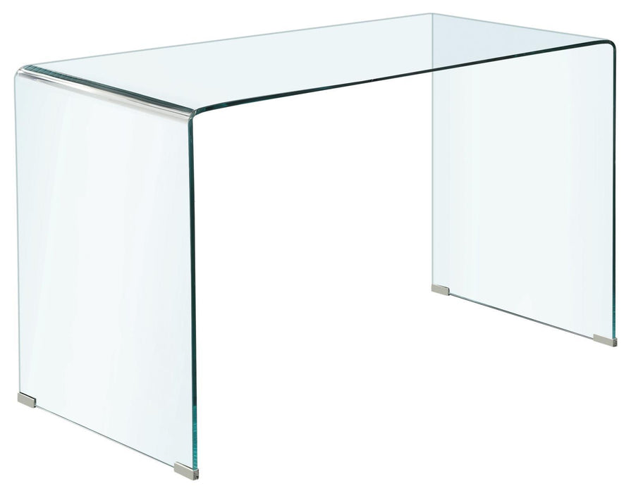Ripley Glass Writing Desk Clear - Evans Furniture (CO)