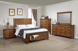 Brenner Eastern King Storage Bed Rustic Honey - Evans Furniture (CO)