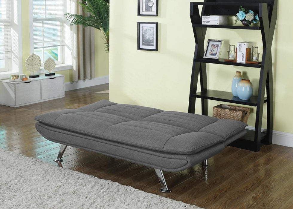 Julian Upholstered Sofa Bed with Pillow-top Seating Grey - Evans Furniture (CO)