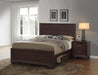 Kauffman California King Panel Bed Dark Cocoa - Evans Furniture (CO)
