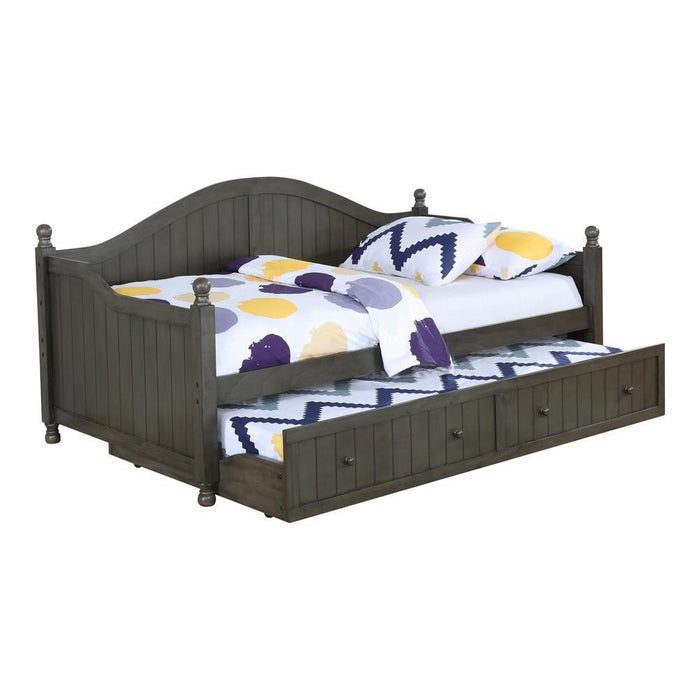 Julie Ann Twin Daybed with Trundle Warm Grey - Evans Furniture (CO)
